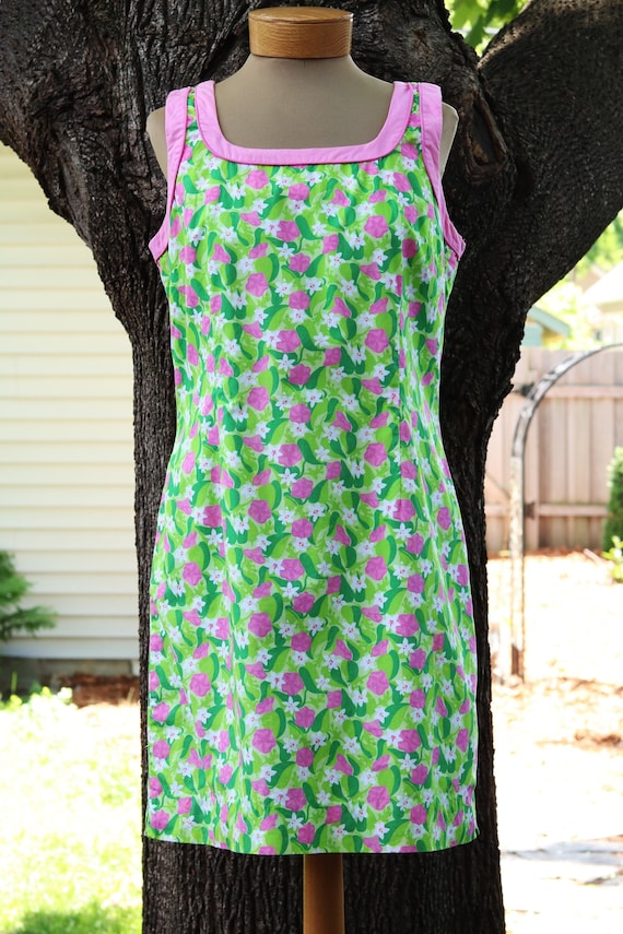 Vintage Y2K Lilly Pulitzer Pistachio Fine Vines Shift Dress