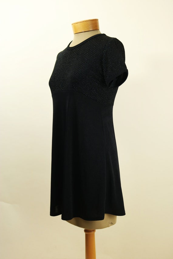 Vintage 90's Black Babydoll Mini Dress - image 3