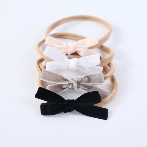 Mini Ballet Baby Velvet School Girl Hair Bow Hair Clip Set Etsy