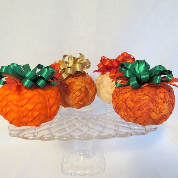 Fabric Pumpkin Ornaments