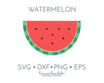 Watermelon SVG File, Commercial Use, Preppy Watermelon Clipart, Fruit Clip Art, Summer Picnic