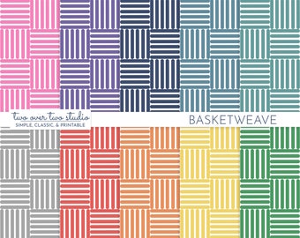 Basketweave Digital Paper, Woven Pattern, Commercial Use Basket Weave Backdrop, Seamless Background