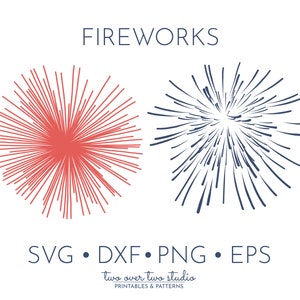 Fireworks SVG File, Fireworks Clipart, Fire Works Clip Art, Celebration Vector, July 4th, Independence Day, New Year