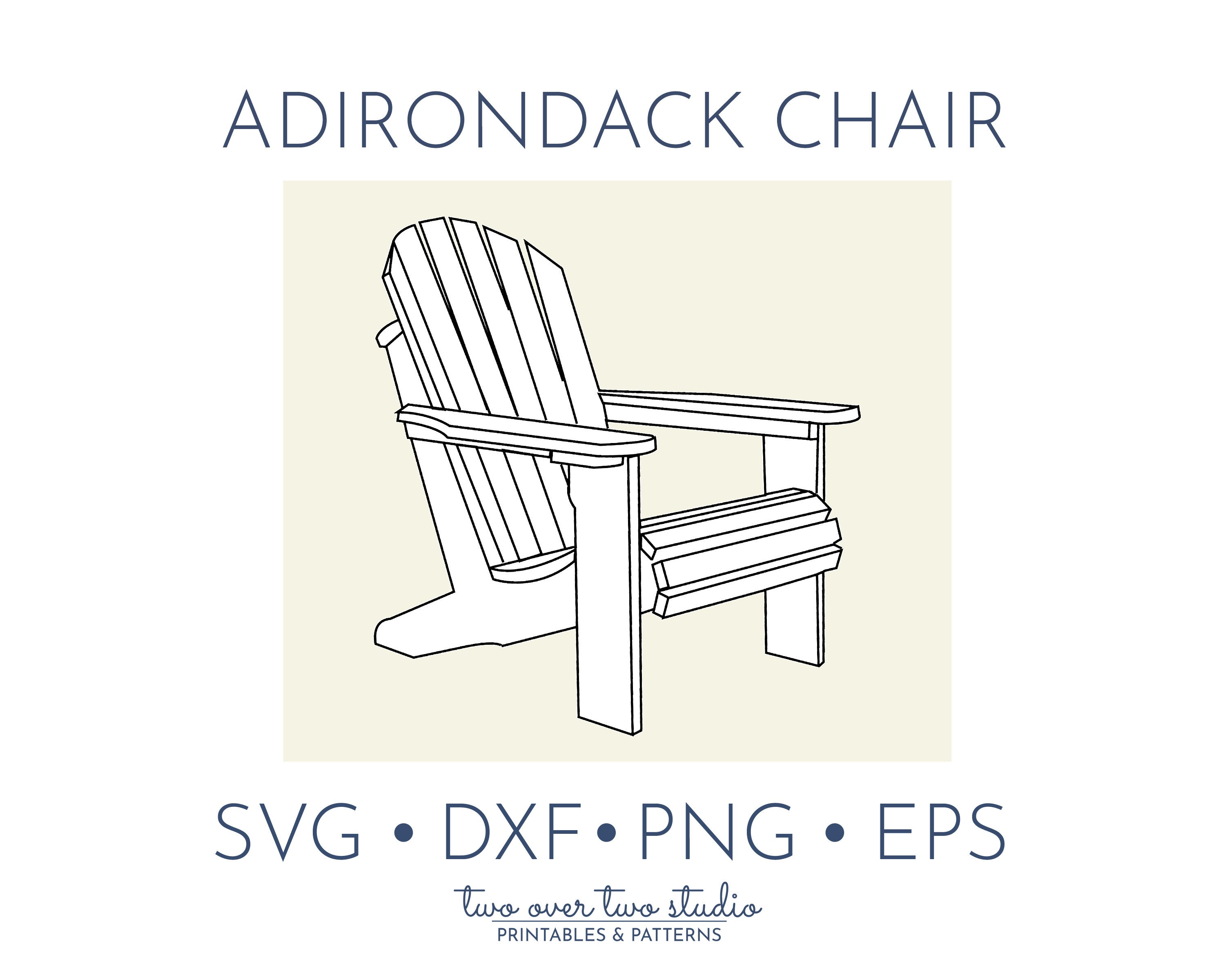 Adirondack Chair SVG File Commercial Use Adirondack Chair Etsy