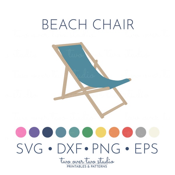 Beach Chair Clipart, Commercial Use, Sling Chair Clip Art, Patio Chair SVG, Beach Chair PNG