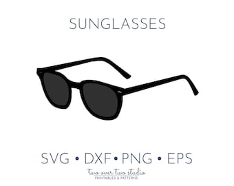 Glasses SVG File, Glasses Cut File, Black Reading Glasses Clipart, Retro Glasses Clip Art, eps, dxf, png