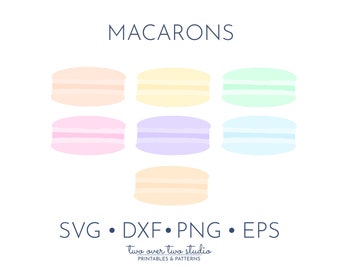 Macaron SVG-fil, kommersiellt bruk, Macaron Clipart, Cookie Clip Art, Macaron, Maräng, Fransk Macaron