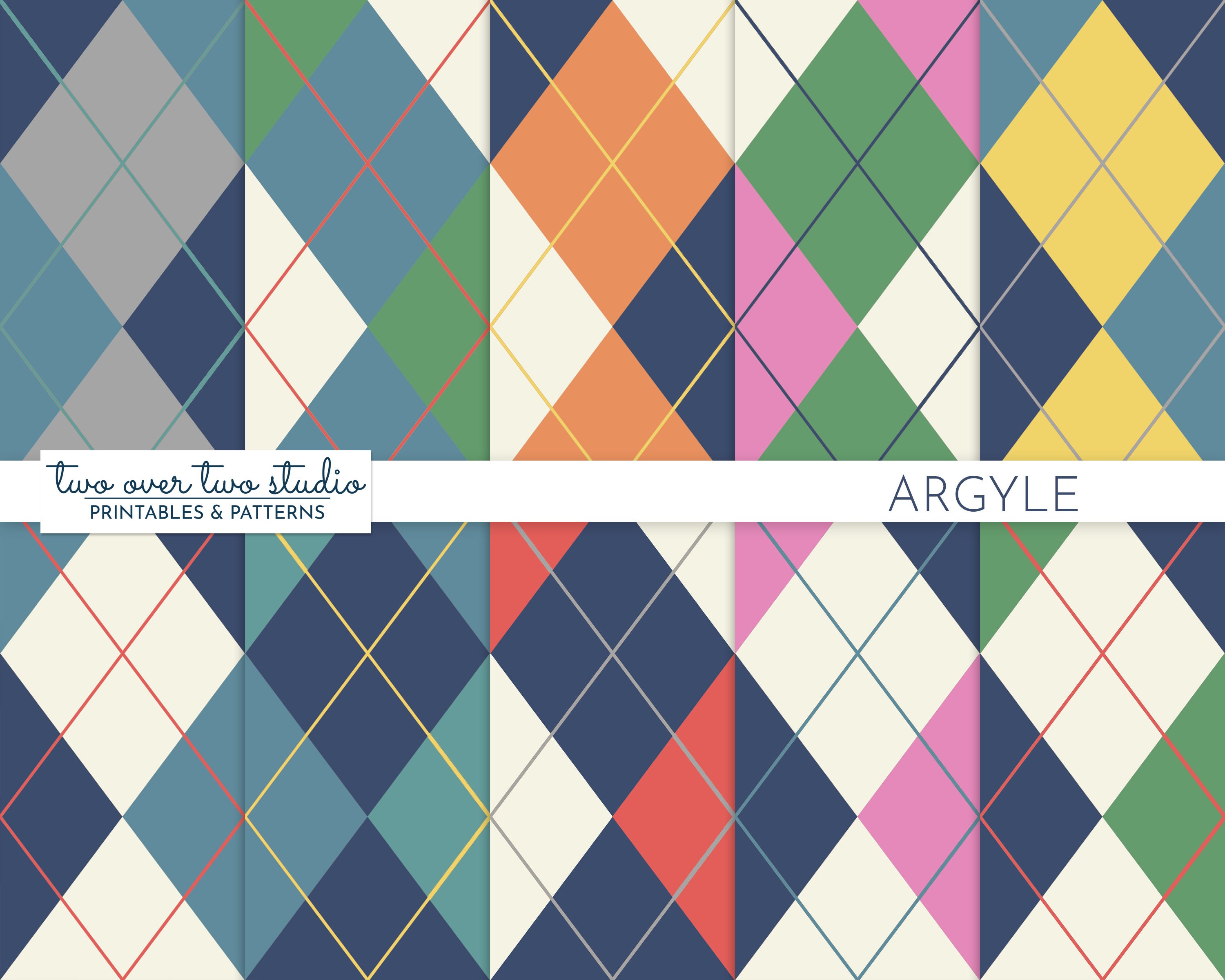 Argyle Pattern Digital Paper, Plaid Pattern, Stitched Diamond, Harlequin  Background, Scrapbooking, Fabric Pattern, Argyle Pullover, Flannel 