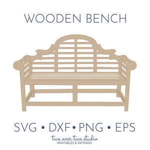 Clipart banc de jardin en bois, usage commercial, clipart de banc de jardin en bois, banc SVG, banc de jardin en bois PNG