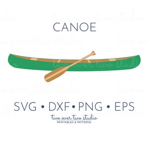Canoe SVG, Commercial Use, Canoe Paddle Clipart, Oar Clip Art