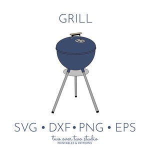 Grill Clip Art, Commercial Use, Cookout, Barbecue SVG, Weber Grill, Charcoal Grill Clipart, Tailgate, Football Party Image