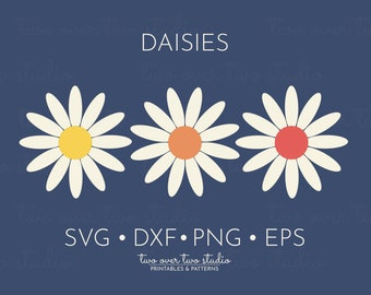 Daisy Clipart, kommersiellt bruk, enkel blomma SVG, Daisy Clip Art, blomma PNG, vektor med transparent bakgrund