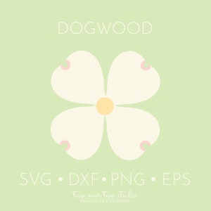 Dogwood SVG, Commercial Use, White Dogwood Clipart, Dogwood Flower Clip Art, Dogwood Tree, Spring, Illustration