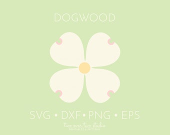Dogwood SVG, kommersiellt bruk, vit dogwood Clipart, dogwood blomma Clip Art, dogwood träd, vår, illustration