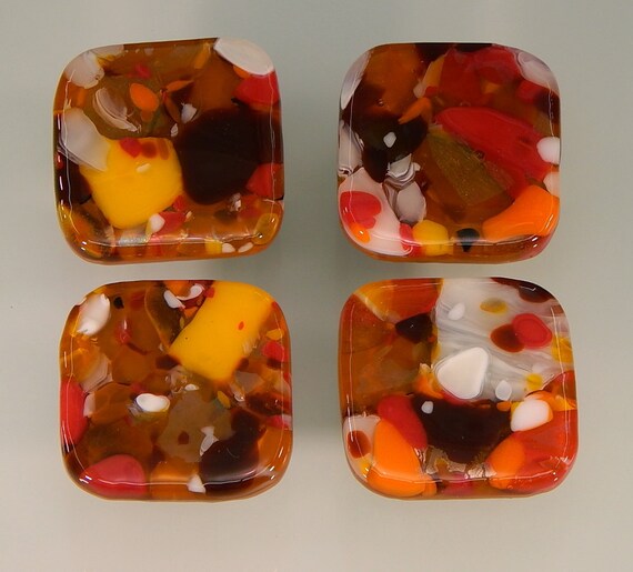 Colored Fused Glass Cabinet Door Knobs Drawer Pulls Etsy