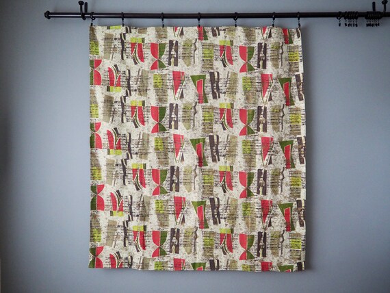 Vintage Barkcloth Curtains 50s Barkcloth Vintage Drapes Etsy