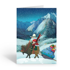 Buffalo Christmas Haul - Christmas Card- 18 Cards and Envelopes - 40031