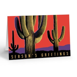 Beautiful Saguaro Cactus Holiday Card 18 Cards and Envelopes - 40019