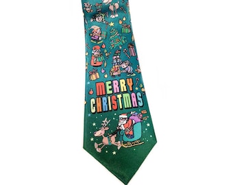 Men's Holiday Tie - Merry Christmas Necktie - 26062
