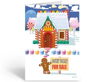 Sweet Deal! Real Estate Holiday Card - Funny Realty Christmas Card -18 Cards & Envelopes - 50051
