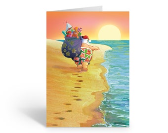 Beach Sunset - 18 Beach Christmas Cards and Envelopes - 30074