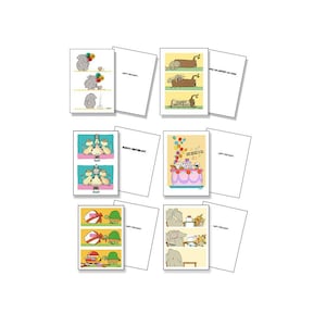 Cute Assorted Kids Birthday Card Pack - Set of 12 Bithday Cards & Envelopes - 704