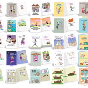 Funny Birthday Card Assorted Humorous of 25 Cards & Envelopes Full ...
