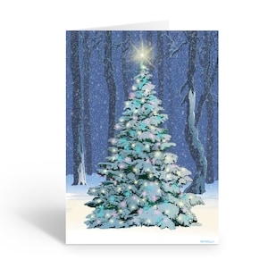 Christmas Winter Tree Holiday Card - 18 Cards & 19 Envelopes - 20158