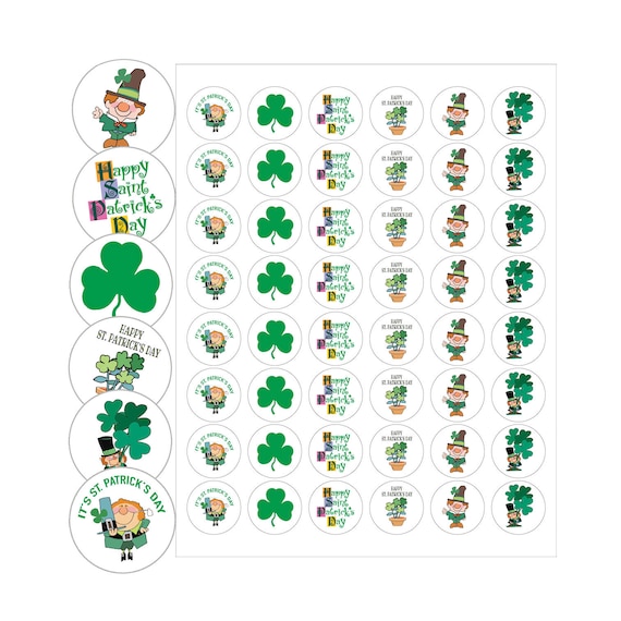 Assorted St Patricks Day Envelope Seals 1.2 Fun St Patrick's Day Stickers  144 Stickers 25176 