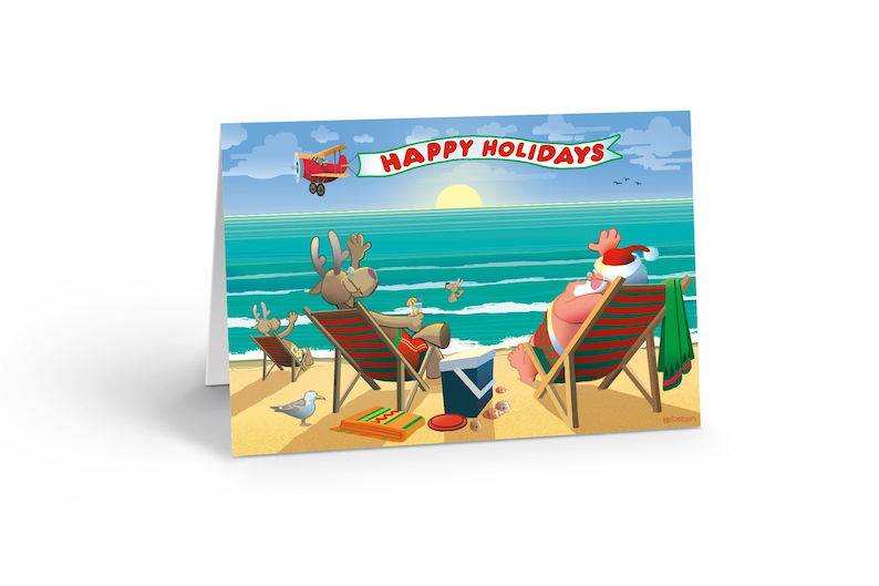 Beachside Enjoyment Christmas Card 18 Cards & Envelopes 30003 image 1