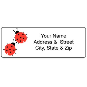 Ladybug return Address Label -Springtime Fun - Personalized Address Label - 21292