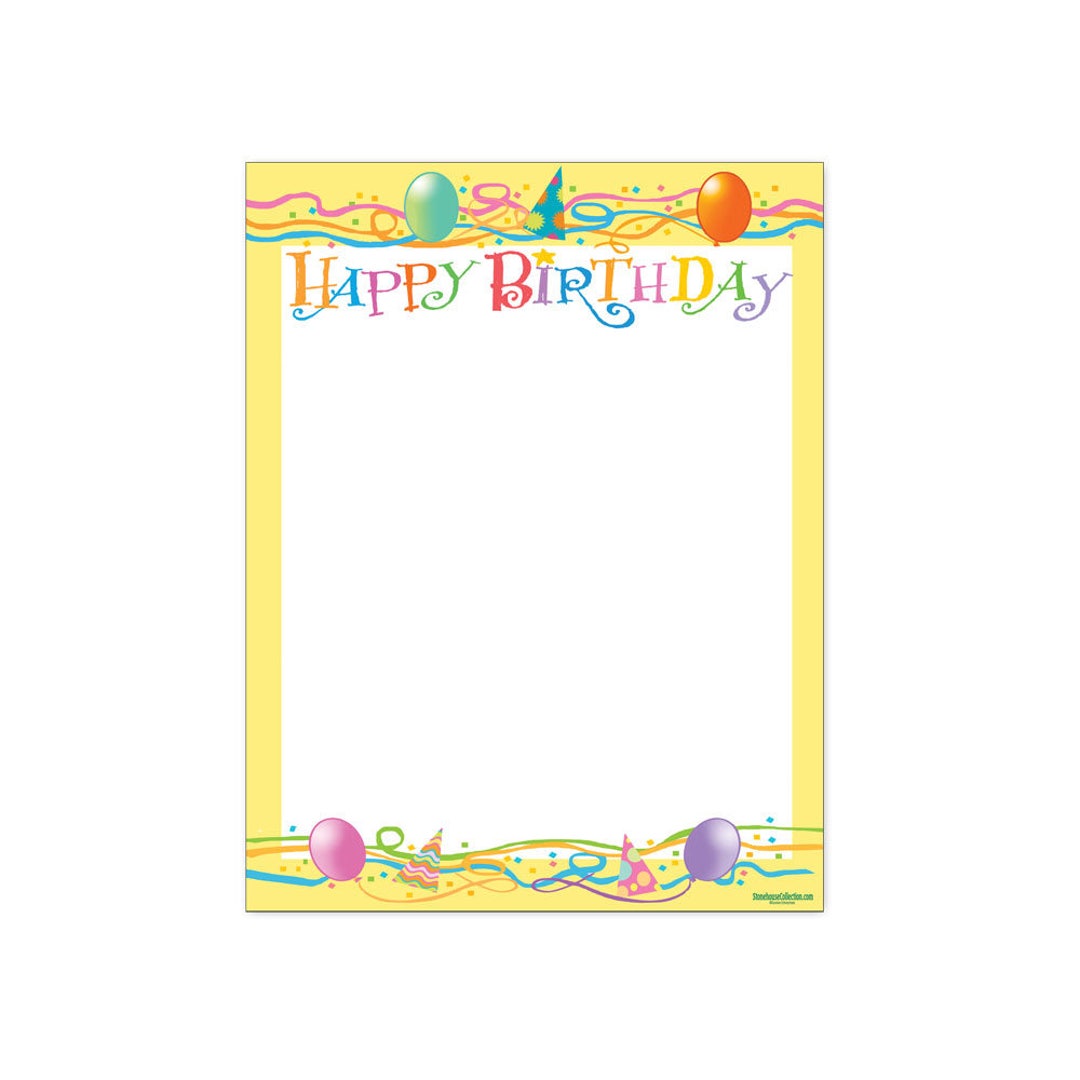 happy-birthday-stationery-happy-birthday-letterhead-8-5-x-11-inches-60-paper-sheets-6511-etsy for Free Printable Birthday Stationery Borders Happy Birthday Stationery - Happy Birthday Letterhead -8.5 X 11 Inches - 60 Paper Sheets - 6511 - Etsy for Free Printable Birthday Stationery Borders