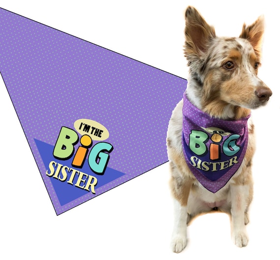 Big Sister Dog Bandana Dog Scarf Accessory Great Dog Gift Idea