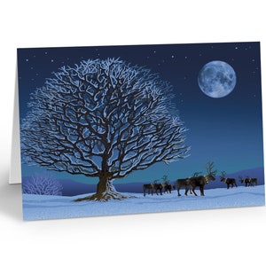 Moonlit Reindeer - 18 Boxed Christmas Cards and Envelopes - 20144