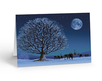 Moonlit Reindeer - 18 Boxed Christmas Cards and Envelopes - 20144