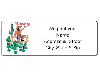 Western Cowgirl Return Address Labels - Personalized Address Label - 21566