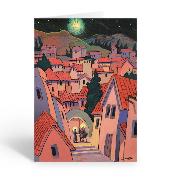 A Journey to the Nativity Scene Christmas Card - 18 Holiday Cards & 19 Envelopes - Get them Personalized