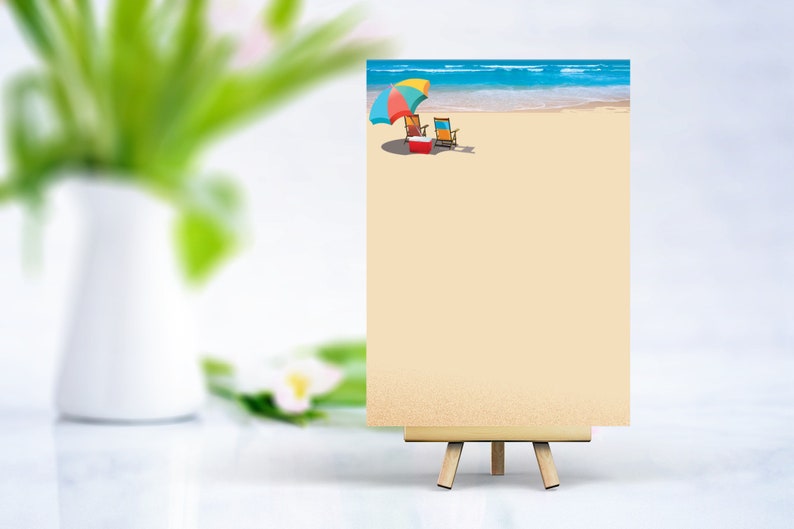 Beach to Do List Notepad - 8.5