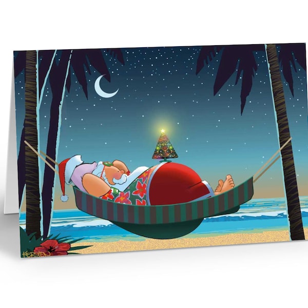 Beach Hammock - 18 Beach Christmas Cards and Envelopes - 30019