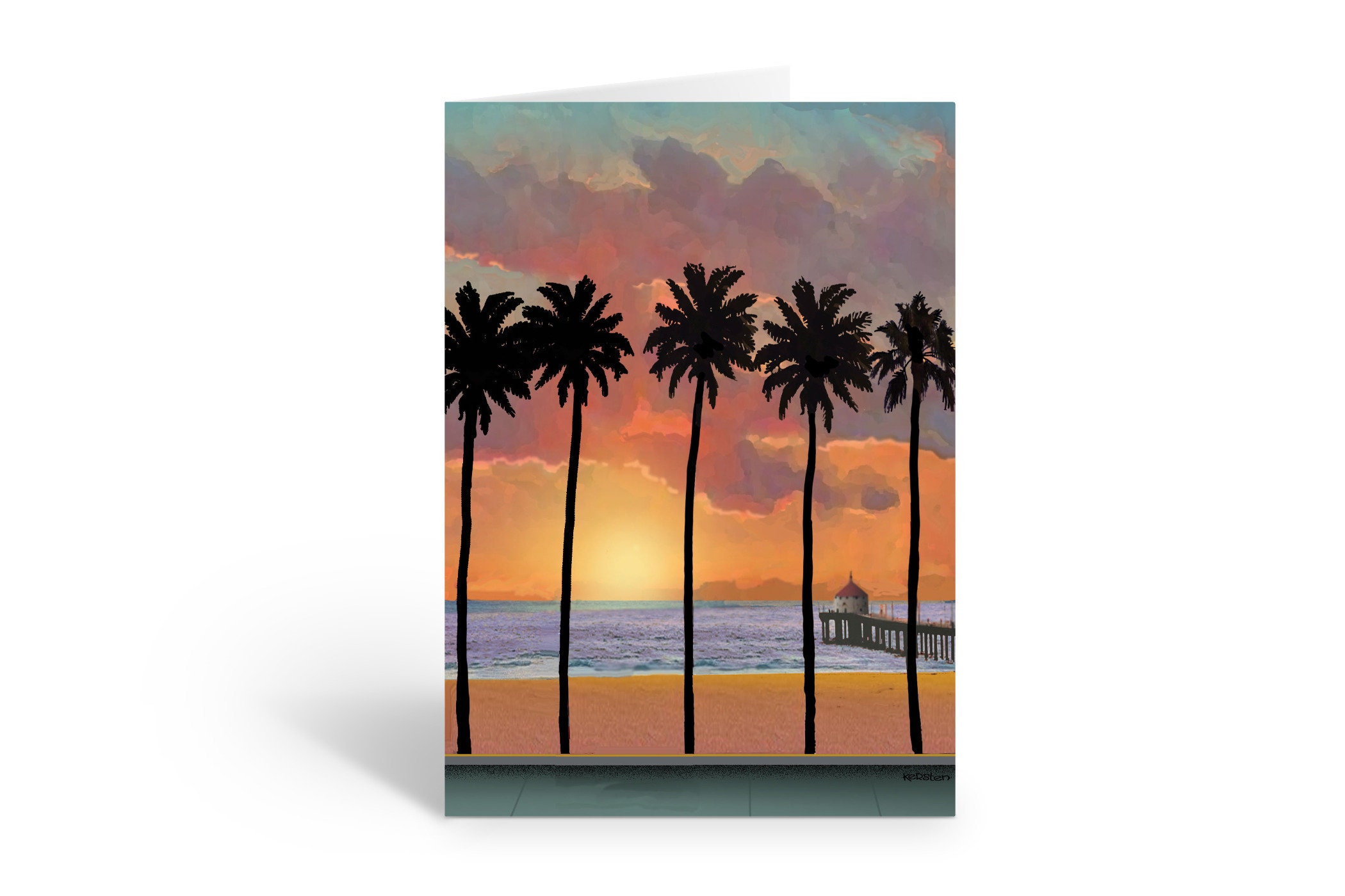Beach Sunset Note Card Set 10 Boxed Note Cards and Envelopes Etsy
