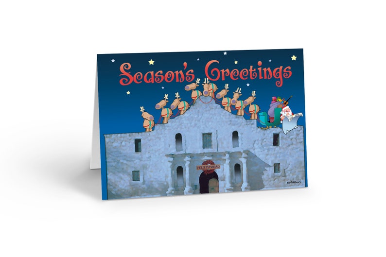 The Alamo, San Antonio Texas Christmas Card 18 Holiday Cards & Envelopes 40015 image 1
