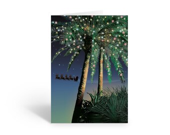 Christmas Cards Featuring Palm Tree - 18 Beach Holiday Designs