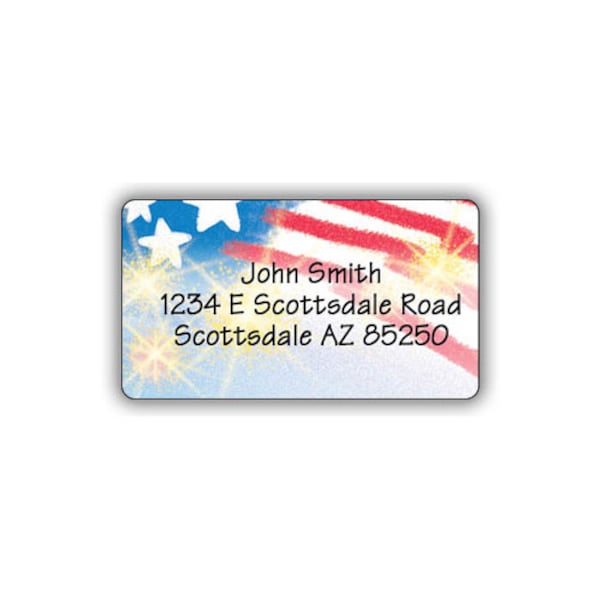 Patriotic Personalized Address Labels Etsy