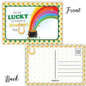 Teacher Postcards - Lucky! - 4 x 6 School Postcard - Bulk Teacher Postcards - B17086
