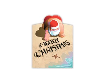 Beach Yard Sign - Christmas Yard Sign -  Merry Christmas Sign - Holiday Decorations - 75001