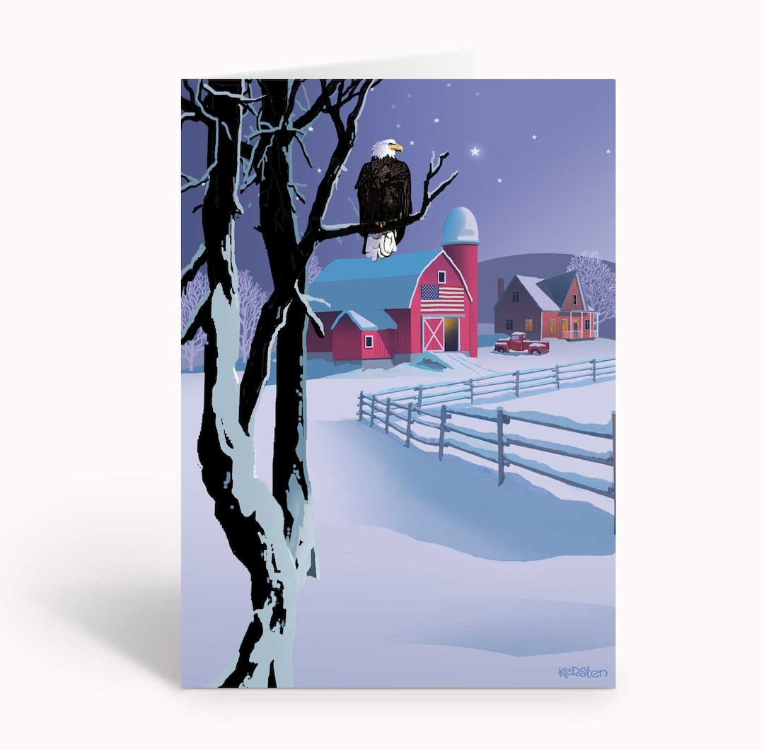 Patriotic Christmas Cards Boxed 