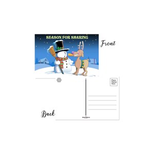 Funny Christmas Set of 40 Postcards - Season for Sharing - 4 x 6 Holiday Postcards - 17009