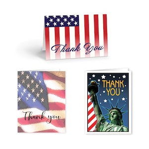 Patriotic Assorted Note Cards - 12 Boxed Cards & Envelopes - American - 14906