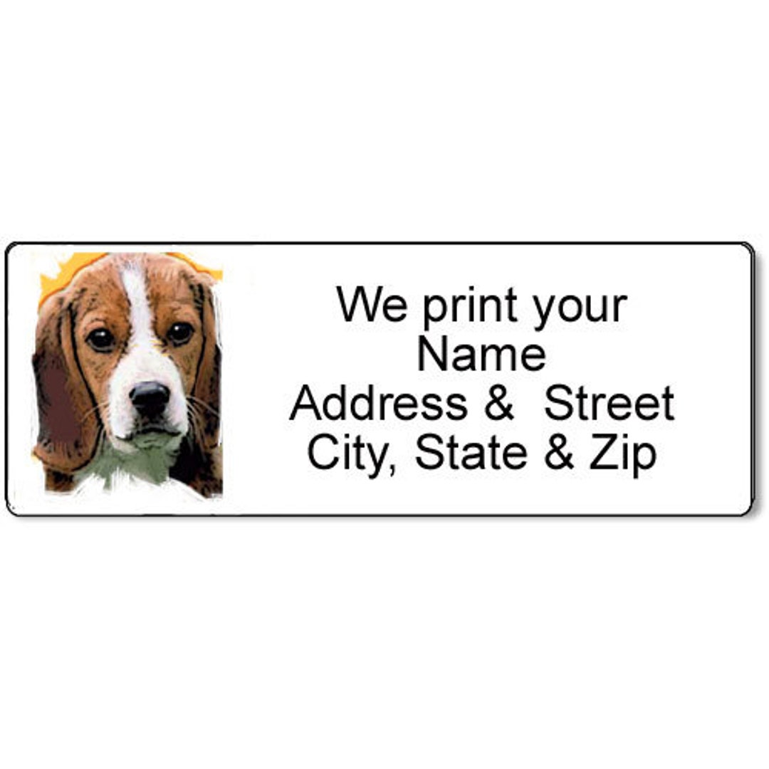 Hound Dog Return Address Label man's Best Friend Etsy