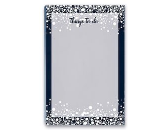 White Dots To Do List Magnetic Notepad - 8.5" x 5.5" -  Notepads have 50 Sheets - B45025